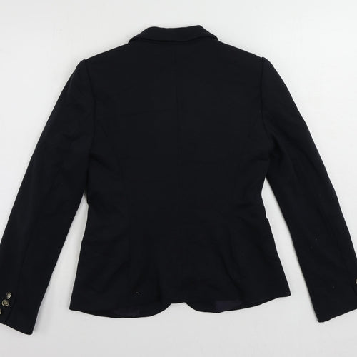 Classic Womens Blue Jacket Blazer Size 8 Button