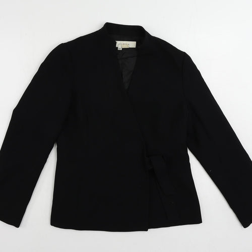 Zara Womens Black Jacket Blazer Size 12 Tie