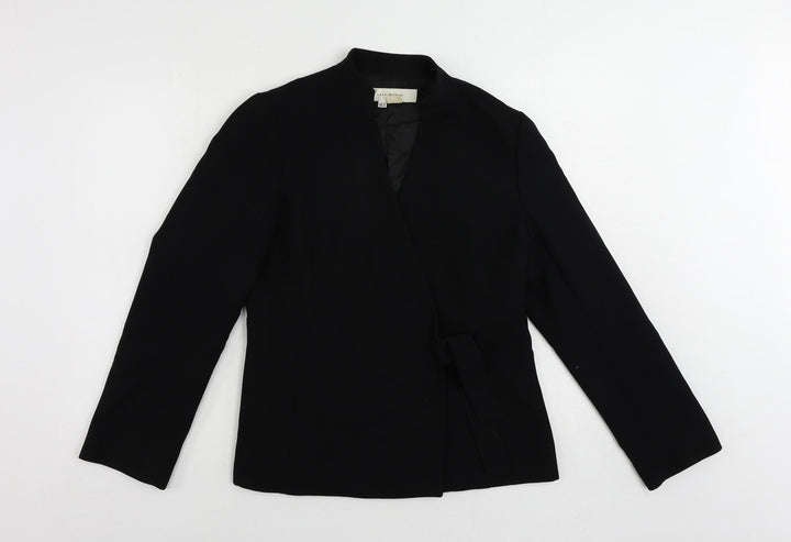 Zara Womens Black Jacket Blazer Size 12 Tie