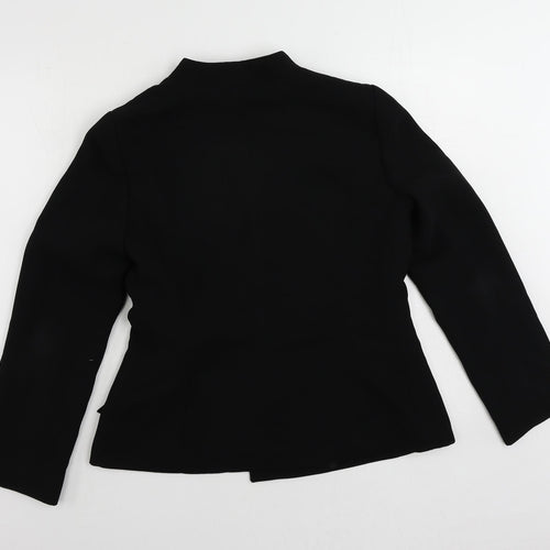 Zara Womens Black Jacket Blazer Size 12 Tie