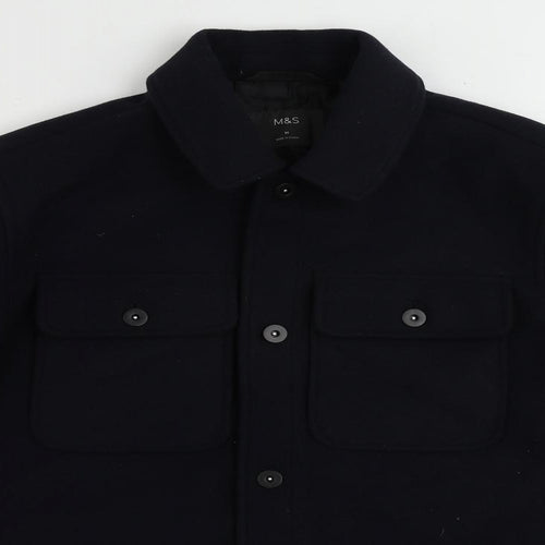 Marks and Spencer Mens Blue Jacket Size M Button