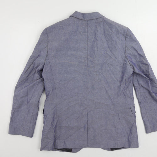 Marks and Spencer Mens Blue Cotton Jacket Suit Jacket Size 42 Regular