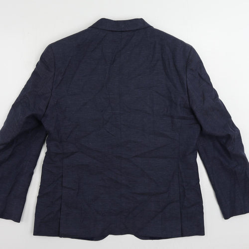 Marks and Spencer Mens Blue Polyester Jacket Suit Jacket Size 42 Regular