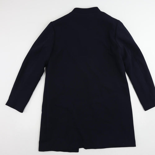 H&M Womens Blue Overcoat Coat Size 14 - Open