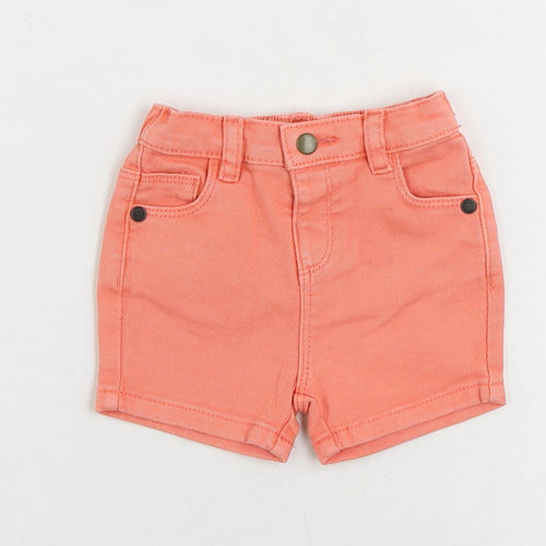 Marks and Spencer Baby Pink Cotton Cropped Jeans Size 3-6 Months Zip - Pockets