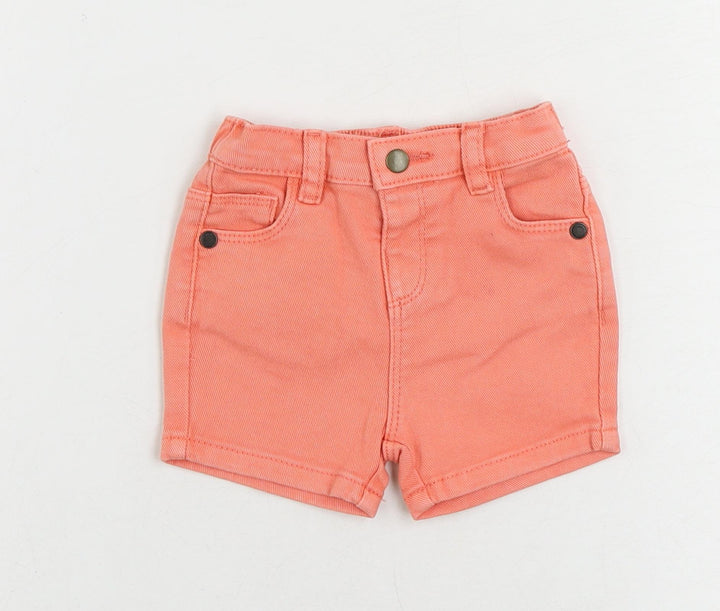 Marks and Spencer Baby Pink Cotton Cropped Jeans Size 3-6 Months Zip - Pockets