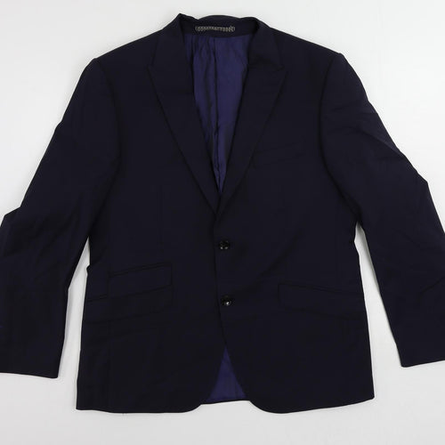 Autograph Mens Blue Wool Jacket Suit Jacket Size 40 Regular