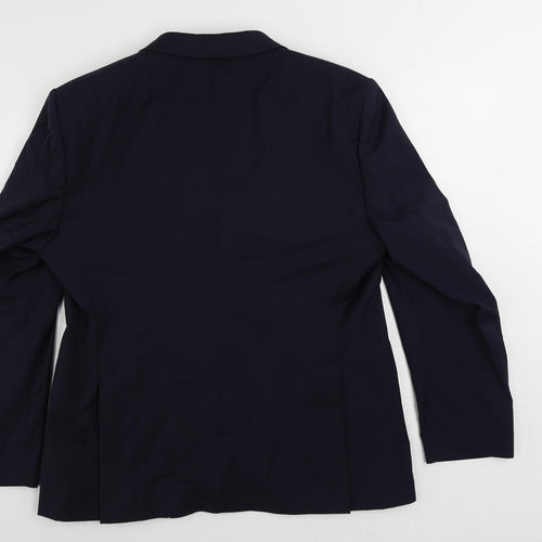 Autograph Mens Blue Wool Jacket Suit Jacket Size 40 Regular