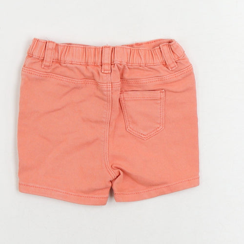 Marks and Spencer Baby Pink Cotton Cropped Jeans Size 9-12 Months Zip
