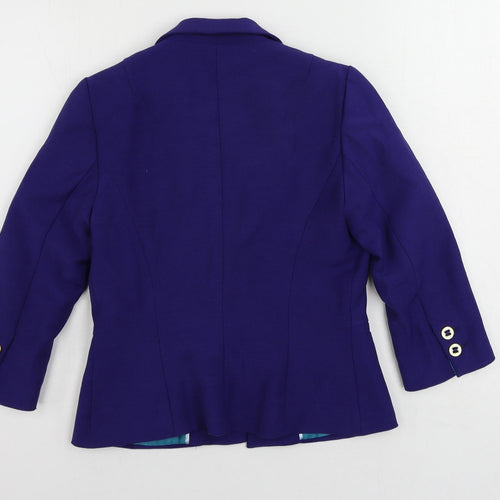 Zara Womens Purple Jacket Blazer Size M Button