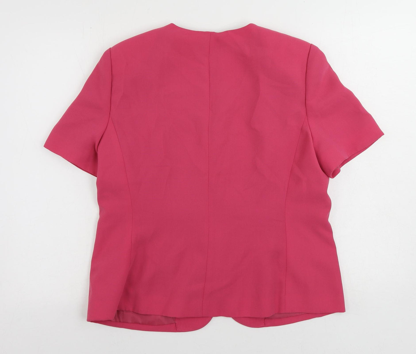 Victoria Layne Womens Pink Jacket Blazer Size 14 Button