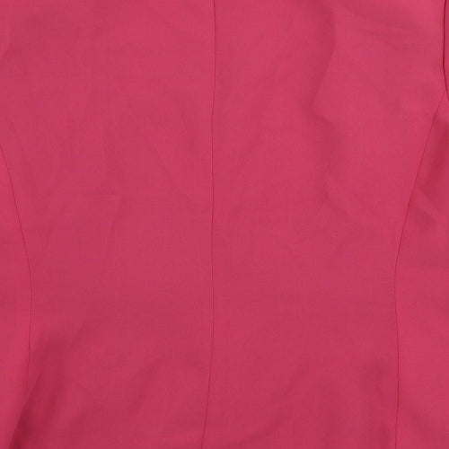 Victoria Layne Womens Pink Jacket Blazer Size 14 Button