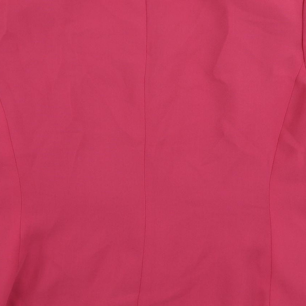 Victoria Layne Womens Pink Jacket Blazer Size 14 Button