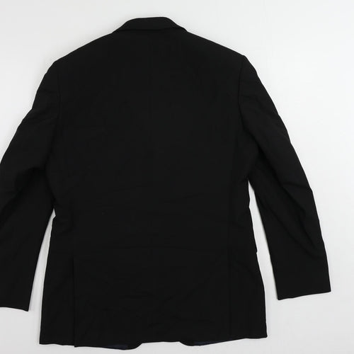 Debenhams Mens Black Polyester Jacket Suit Jacket Size 40 Regular