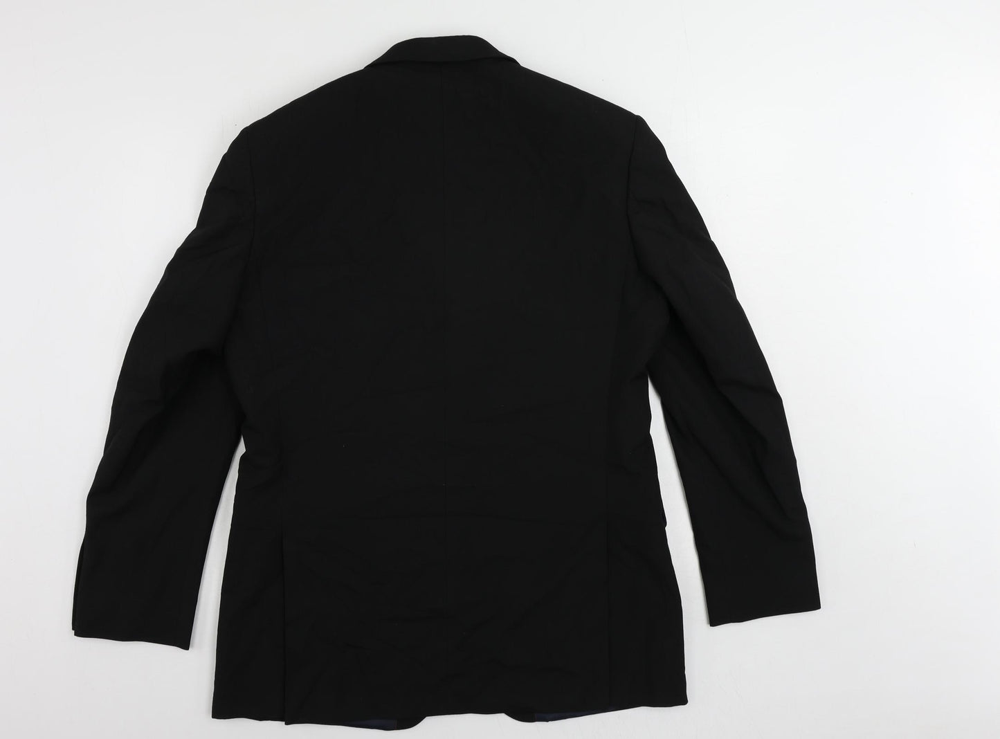 Debenhams Mens Black Polyester Jacket Suit Jacket Size 40 Regular