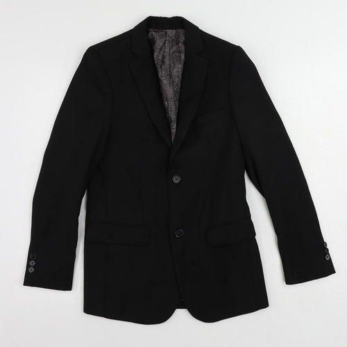 Paisley of London Boys Black Jacket Blazer Size 13 Years Button
