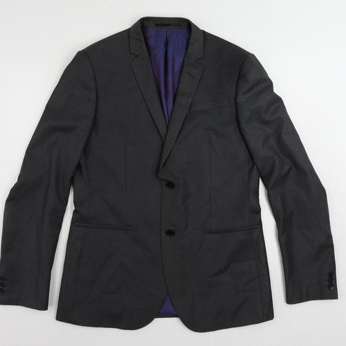 Marks and Spencer Mens Grey Polyester Jacket Suit Jacket Size 40 Regular