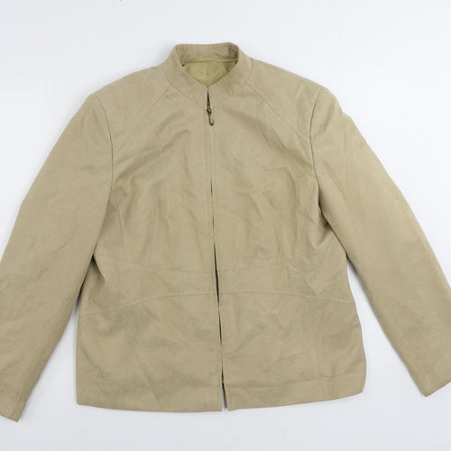 Berkertex Womens Beige Jacket Size 18 Zip