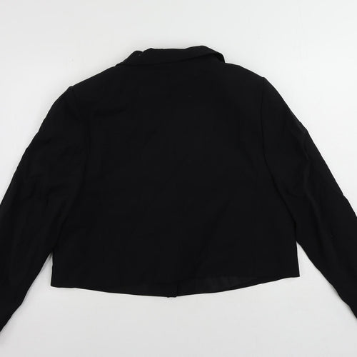 Marks and Spencer Womens Black Jacket Blazer Size 18 Button