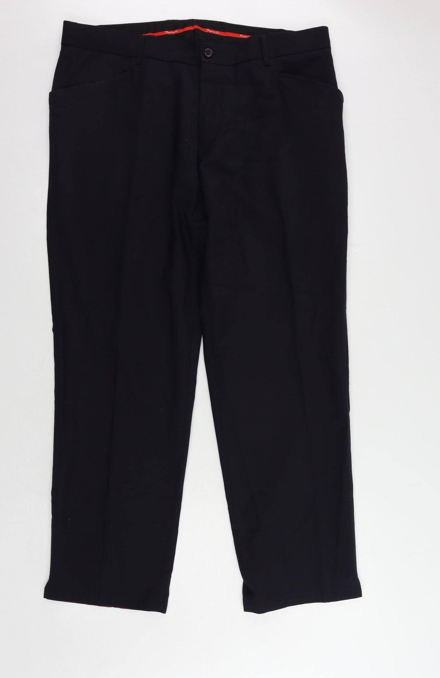 Dwyers & Co Mens Blue Wool Dress Pants Trousers Size 38 in L30 in Regular Zip