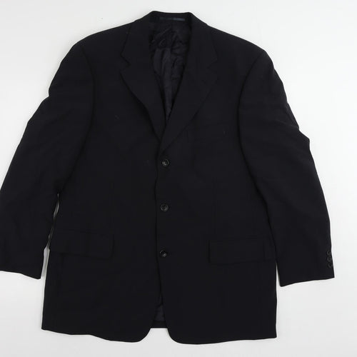 Van Gils Mens Blue Polyester Jacket Suit Jacket Size 42 Regular