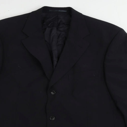Van Gils Mens Blue Polyester Jacket Suit Jacket Size 42 Regular
