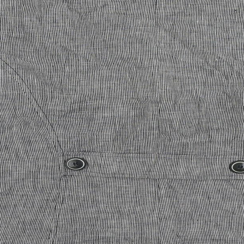 Alex & Co. Womens Grey Geometric Jacket Blazer Size 16 Button