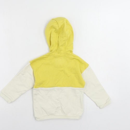 Marks and Spencer Baby Yellow Cotton Full Zip Jumper Size 18-24 Months Zip - Hoodie