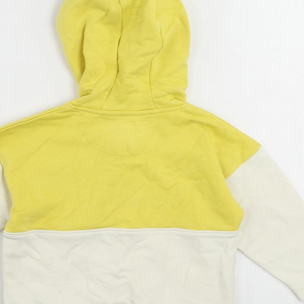 Marks and Spencer Baby Yellow Cotton Full Zip Jumper Size 18-24 Months Zip - Hoodie