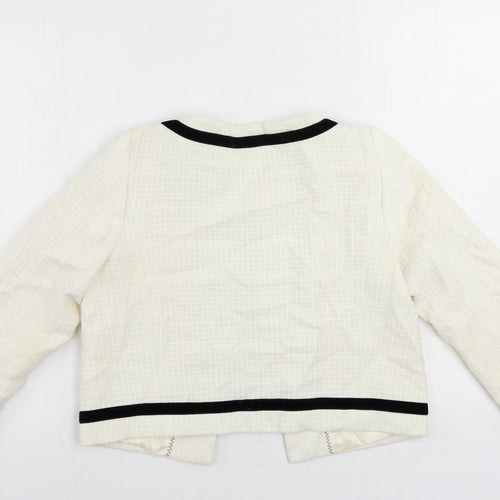 Autograph Womens Ivory Jacket Size 10 Hook & Eye - Contrasting Trim