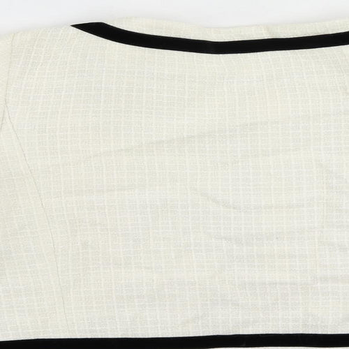Autograph Womens Ivory Jacket Size 10 Hook & Eye - Contrasting Trim