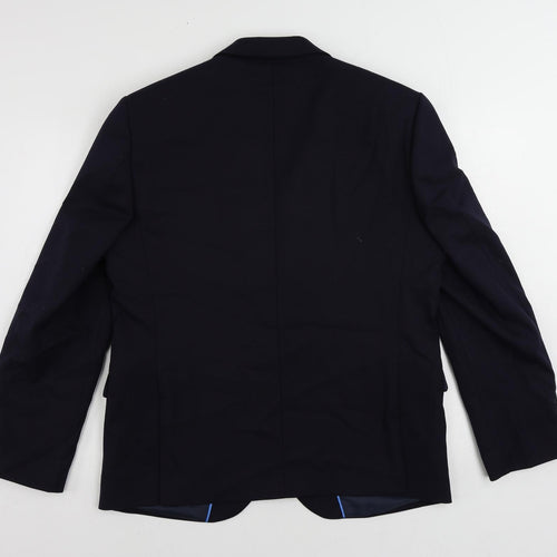 Marks and Spencer Mens Blue Wool Jacket Suit Jacket Size 42 Regular