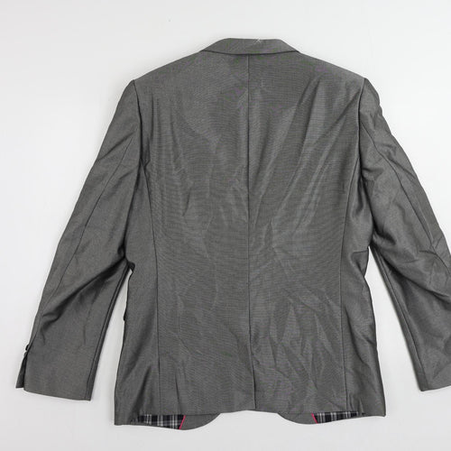 NEXT Mens Grey Polyester Jacket Suit Jacket Size 42 Regular