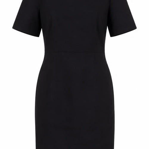 John Lewis Womens Blue Polyester Pencil Dress Size 12 Boat Neck Zip
