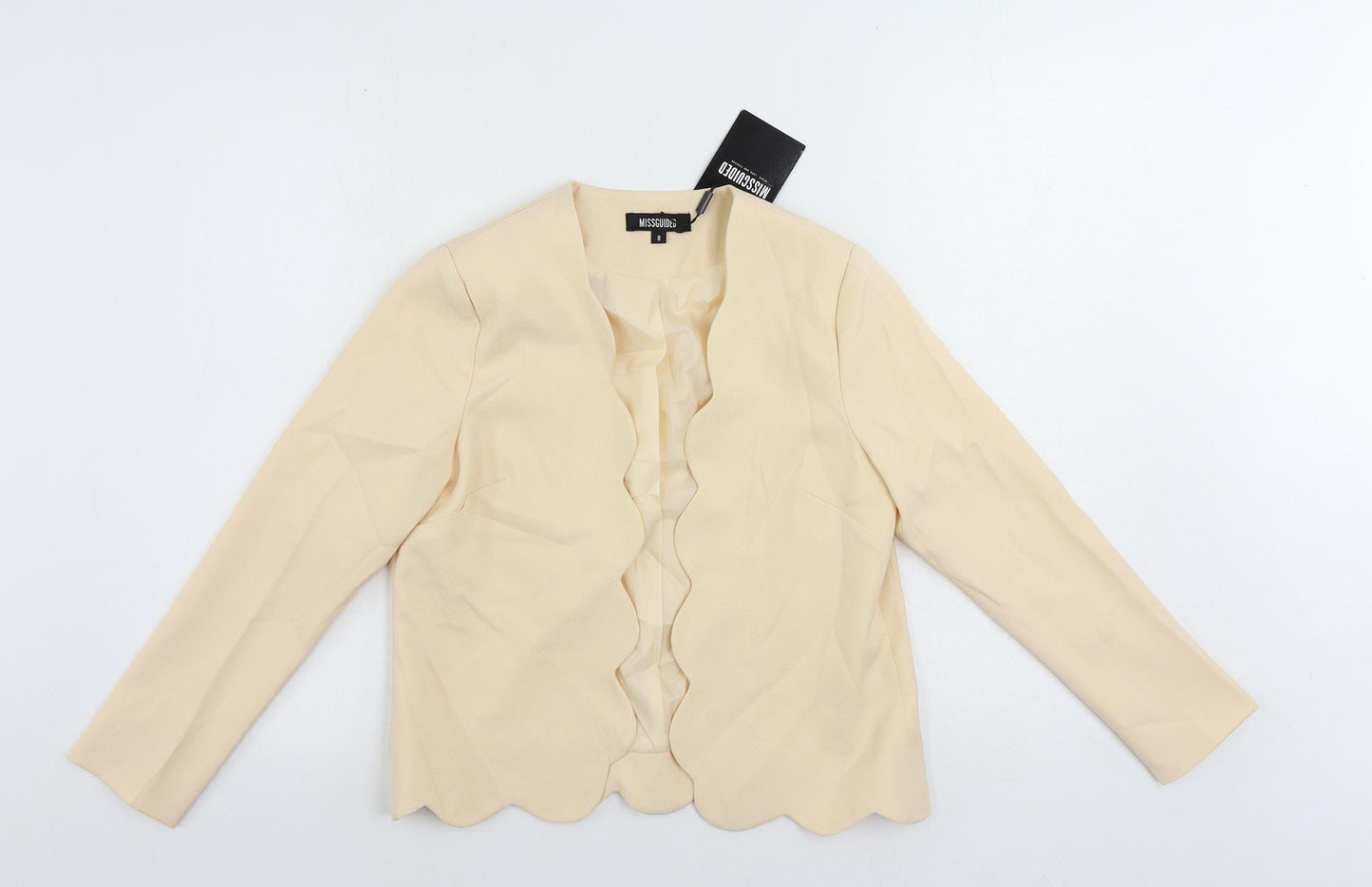 Missguided Womens Ivory Jacket Blazer Size 8 - Open