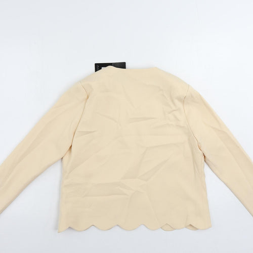 Missguided Womens Ivory Jacket Blazer Size 8 - Open
