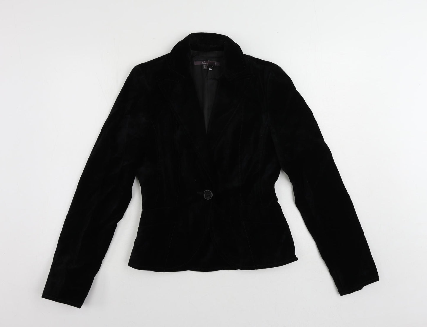 Zara Womens Black Jacket Blazer Size S Button