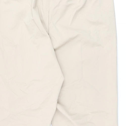 Marks and Spencer Womens Beige Cotton Cropped Trousers Size 22 L21.5 in Regular