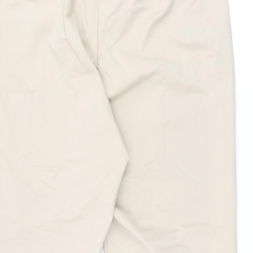 Marks and Spencer Womens Beige Cotton Cropped Trousers Size 22 L21.5 in Regular