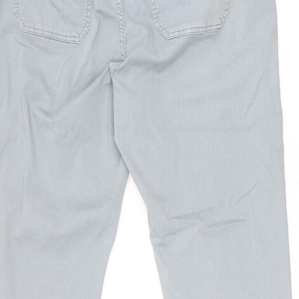 Marks and Spencer Womens Grey Cotton Tapered Jeans Size 20 L27.5 in Regular Zip