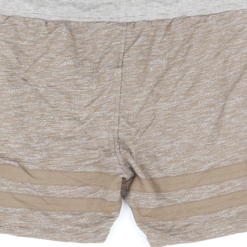 Intense Mens Brown Cotton Sweat Shorts Size S L6 in Regular Drawstring