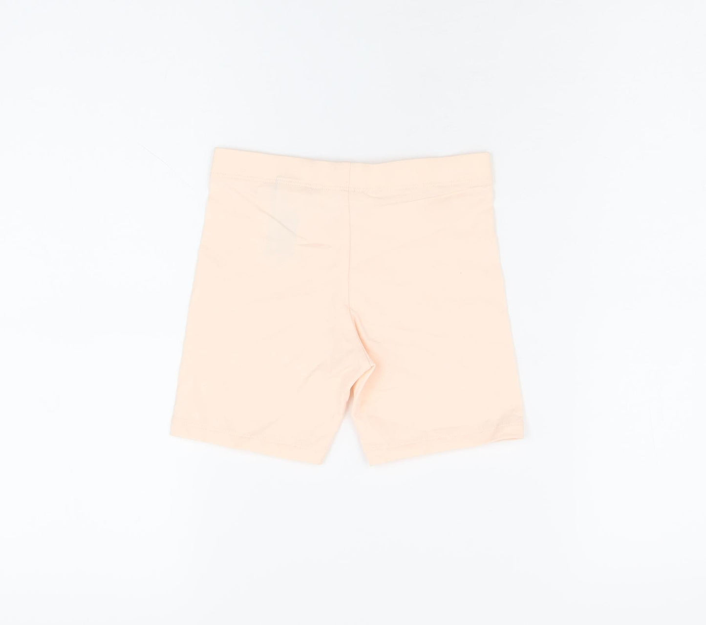 Marks and Spencer Girls Pink Cotton Biker Shorts Size 4-5 Years Regular