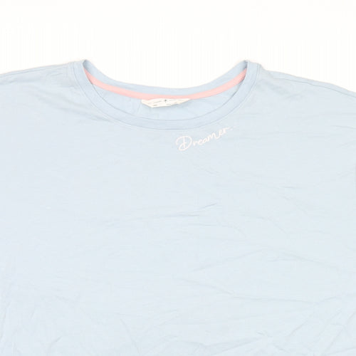 Marks and Spencer Womens Blue Solid Cotton Top Pyjama Top Size 2XL - Dreamer