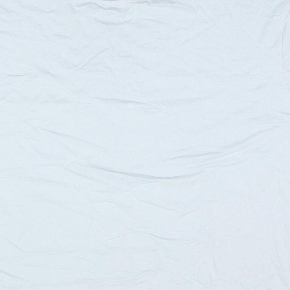 Marks and Spencer Womens Blue Solid Cotton Top Pyjama Top Size 2XL - Dreamer