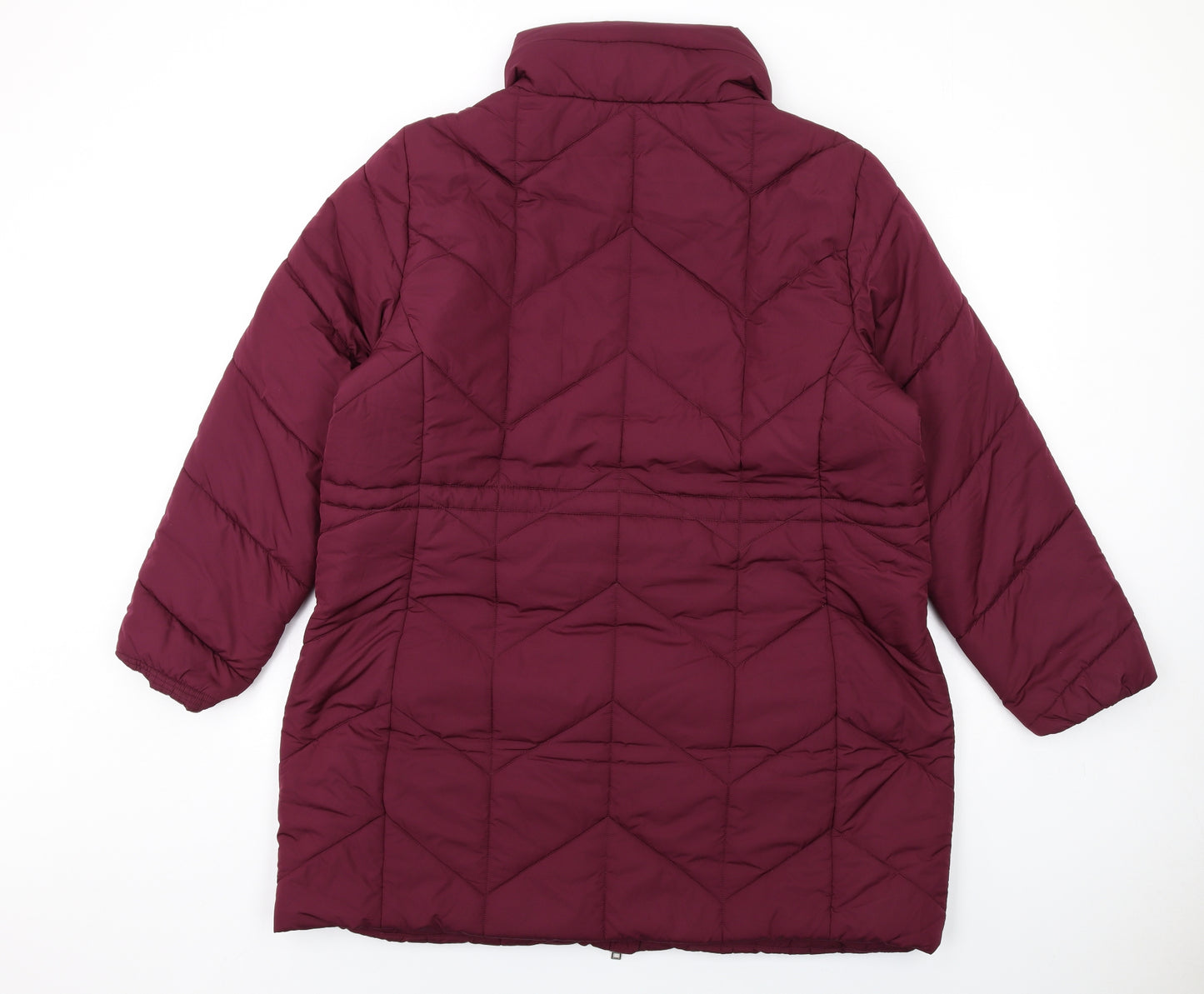 Marks and Spencer Womens Purple Puffer Jacket Coat Size 20 Zip