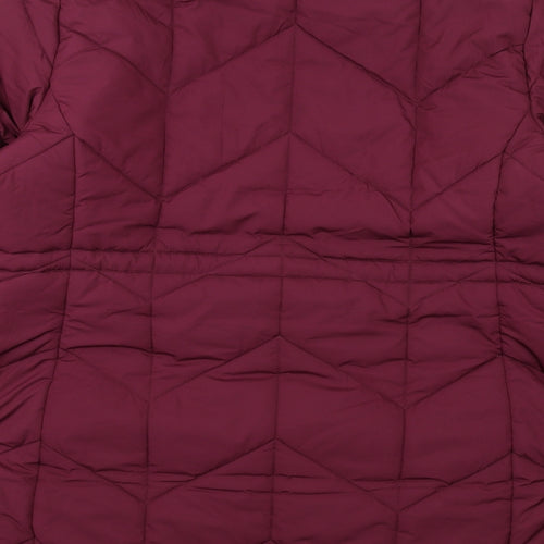 Marks and Spencer Womens Purple Puffer Jacket Coat Size 20 Zip