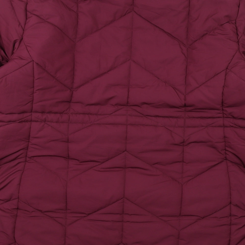 Marks and Spencer Womens Purple Puffer Jacket Coat Size 20 Zip
