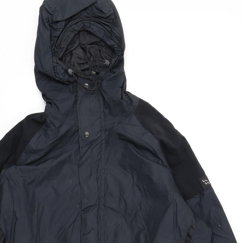 RAB Mens Black Rain Coat Coat Size L Zip