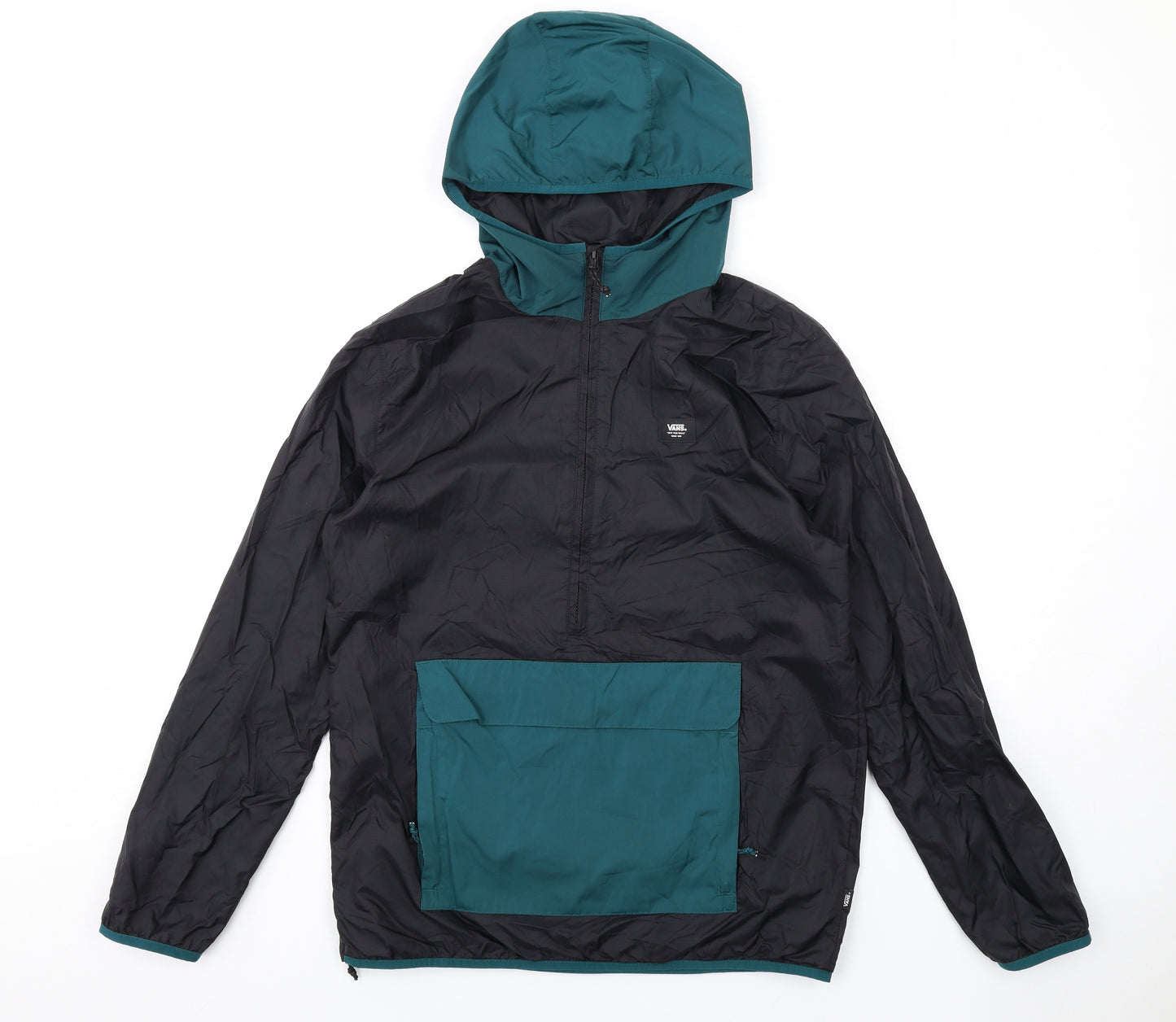 VANS Mens Black Windbreaker Coat Size S Zip