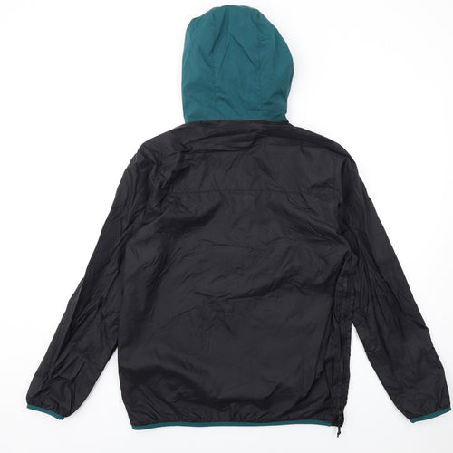 VANS Mens Black Windbreaker Coat Size S Zip